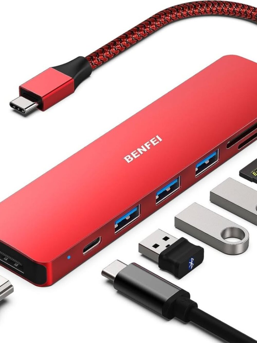 BENFEI USB C HUB 7-in-1, USB-C HUB Multiport Adapter with HDMI (4K @ 60Hz Certif
